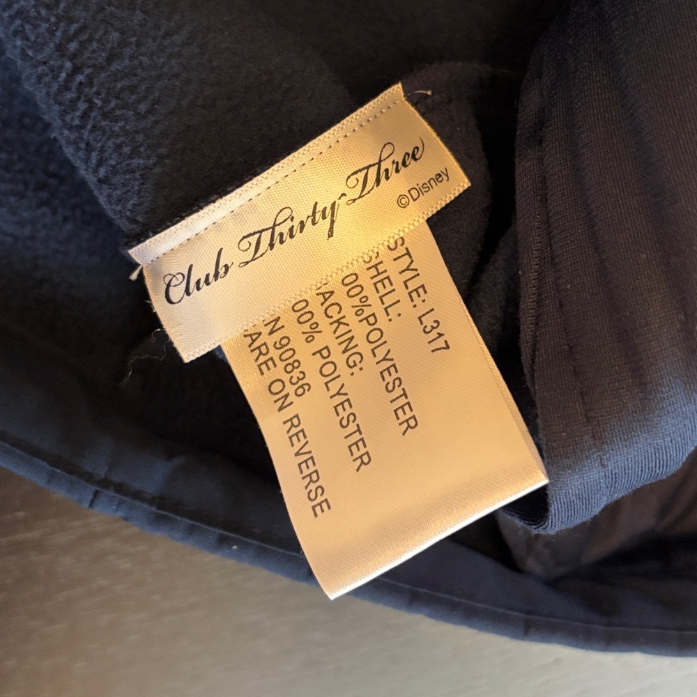 Women’s Disneyland Club 33 Lightweight Fleece-Lined Zip Up Jacket Size L - Picture 2 of 12